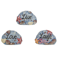 New 1pce 10CM Live Laugh Love Beach Rocks Inspirational Decor