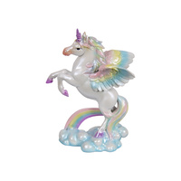 New 1pce 20cm Unicorn Rainbow Pegasus Resin Ornament