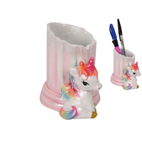 New 1pce 10cm Rainbow Unicorn Pencil Holder Baby Office