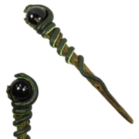 1pce Black with Snake 24cm Magic Wand Figurine, Mystical Gift Cosplay