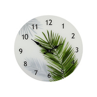 New 1pce 38cm Glass Leaf Design Clock