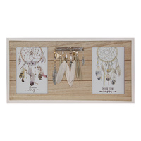 New 1pce 40X21CM Twin Dream Catcher Framed Boho Themed