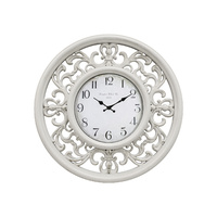 New 1pce 30cm Antique White Filigree Clock with London Wording