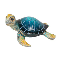 New 1pce 19CM COOL Marble Look Blue Turtle