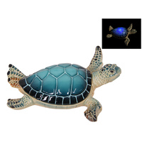 New 1pce 16CM Light Blue Resin Turtle Swimming Pose Realistic Looking