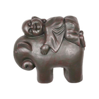 New 1pce 50cm Buddha Monk Hugging Large Elephant Super Cute Resin