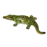 12cm Crocodile Head Up Dark Green Marble Resin Realistic Cute Home Décor