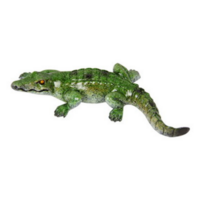 12cm Crocodile Head Up Green Marble Resin Realistic Cute Home Décor
