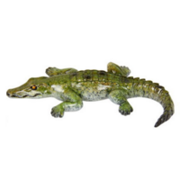 12cm Crocodile Head Down Dark Green Marble Resin Realistic Home Decor