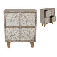 New 1pce 26CM Boho / Bohemian Mandala 4 Draw Chest Jewellery Box Natural Look
