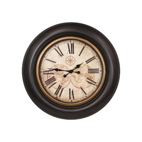 New 1pce 76CM Antique World Map Clock with Compass Motif and Roman Numerals