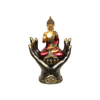 New 1pce 28cm Buddha In Supporting Hand Ganesh Gold Statue