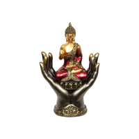 1pce 28cm Buddha In Supporting Hand Ganesh Gold Statue