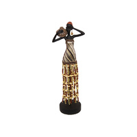 New 1pce 35cm African Lady Resin Pedestal Beaded Skirt Jug