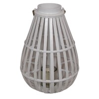 1pce 50cm White Wicker Bamboo Deco Lantern Planter Holder Hanging Boho