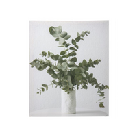 40x50cm Eucalyptus in Textured Vase Canvas - Minimalist Botanical Wall Art
