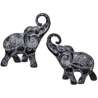 New 1pce 17cm Elephant with Syncopated Finish Trunk Up Tribal Design