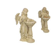 New 1pce 45cm Angel Bird Feeder Offering Blessing Cream / Resin