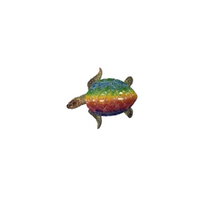 13cm Resin Turtle Wall Figurine ร Rainbow Coastal Home Decor