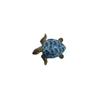 13cm Resin Turtle Wall Figurine ร Blue Coastal Home Decor