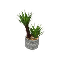 28cm Mini Palm Artificial Plant in Moroccan Style Pot