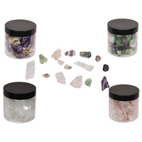 4x Tubs of Crystal Gemstone Chips Rough Zen Gift Decor Displays 2kgs Total