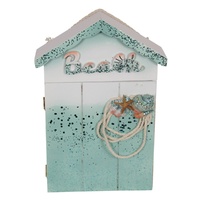 New 1pce 26cm Beach Key Rack MDF Glitter Themed Shells Trinkets Home Decor