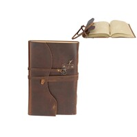 Brown Leather Journal Antique Oiled 31cm Spell/Writing Book (11x8")