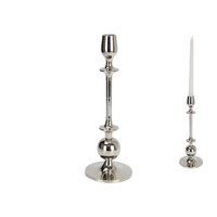 Silver Taper Candle Holder Ornate Shape Metal 30cm Height 1pce