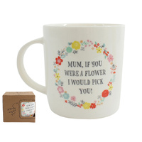 New 1pce Mum Floral Wording Mug/Cup in Gift Box Present Mothers Day