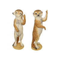 New 1pce 21.5cm Rude Finger Meerkat Winking Funny Realistic Resin Garden Decor