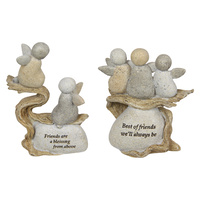 1pce 10cm Concrete Family Inspirational Friends on Branch 2 Asstd Gift