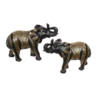 New 1pce 24cm Elephant Black and Gold Detail African Style