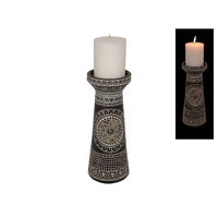 New 1pce 25cm Boho Moroccan Tribal Pillar Candle Holder 