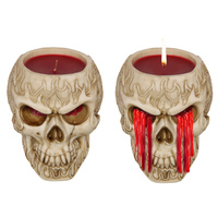 1pce 18cm Skull Candle Weeping Blood Bleeds Red Wax when Burning Halloween