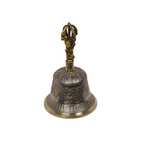 New 1pce 14cm Brass Tingsha Tibetan Prayer Bell Zen Mediation