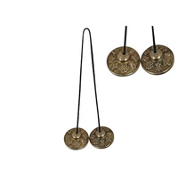 New 1pce 7cm Brass Tingsha Tibetan Prayer Bell Symbols Zen Meditation