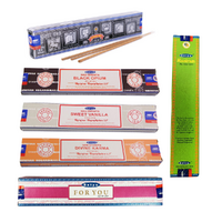 Mixed Satya Incense Sticks Nag Champa Scented Pack, Set of 6 Boxes 90g Kit #3