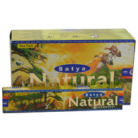 6 x Boxes of 15g Satya Nag Champa Incense Sticks Bulk Pack, Quality Zen [Scent: Natural]