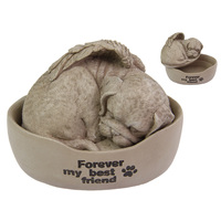 Ashes Urn Case for Dog Cremation Box 1pce 15cm Inspirational Plaque Resin