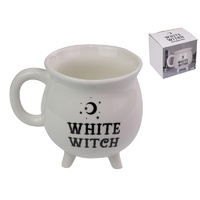 10cm White Witches Brew Mug/Cup Cauldron Style Inside Gift Box Ceramic