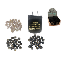 Runes in Agate, Onyx or Rose Quartz Crystal in Black Velvet Gift Bag Meditation