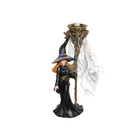 1pce 23cm Witch Holding Staff Backflow Burner for Cone Incense