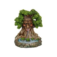 16cm Tree Man Backflow Incense Burner Smoke Green Resin Waterfall