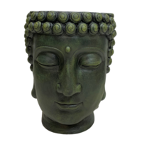 1pce 42cm Garden Buddha Pot Planter Head Resin Outdoor Rulai Cute