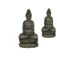 1pce 55cm Sitting Rulai Buddha Holding Pot for Plants or Succulents Resin Outdoor