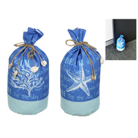 25cm Coral or Starfish Door Stop Blue & Teal Colour With Shell Motifs 1.2kgs