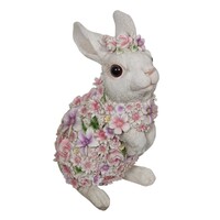 1pce 30cm Rabbit/Hare Floral Pink and Purple Colours Resin D̩cor Cute Standing!
