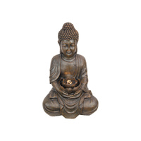 1pce 48cm Rulai Buddha Water Fountain with Yellow LED Pump & Power Included