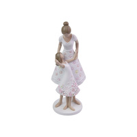 23cm Mother & Daughter Standing Pose Loving Home Decor Ornament 